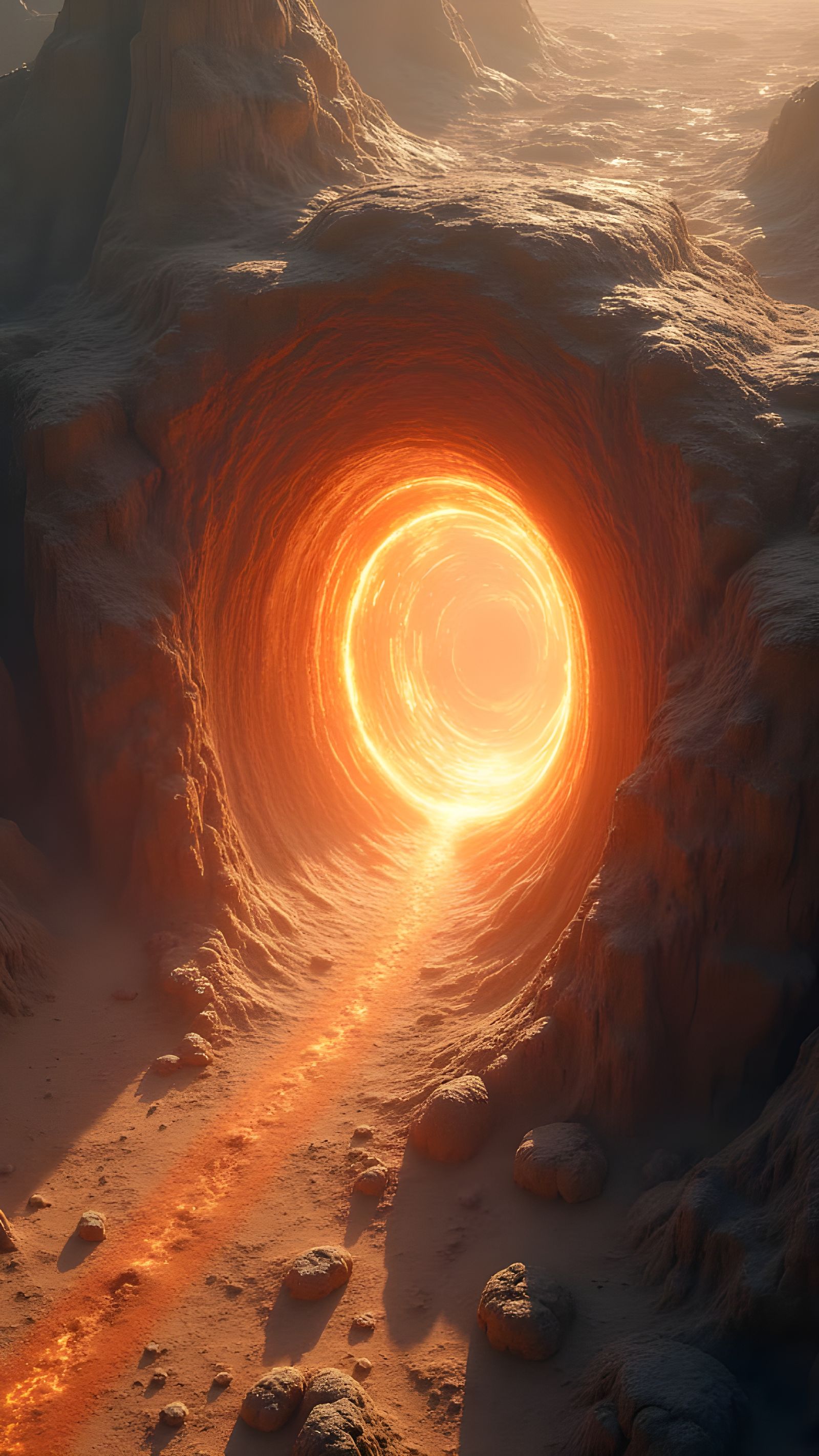 Sci-Fi Battle Map: Portal in Desert Landscape