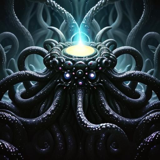 Cyclopean Yog-Sothoth in Cosmic Vortex, Cinematic Photoreali...