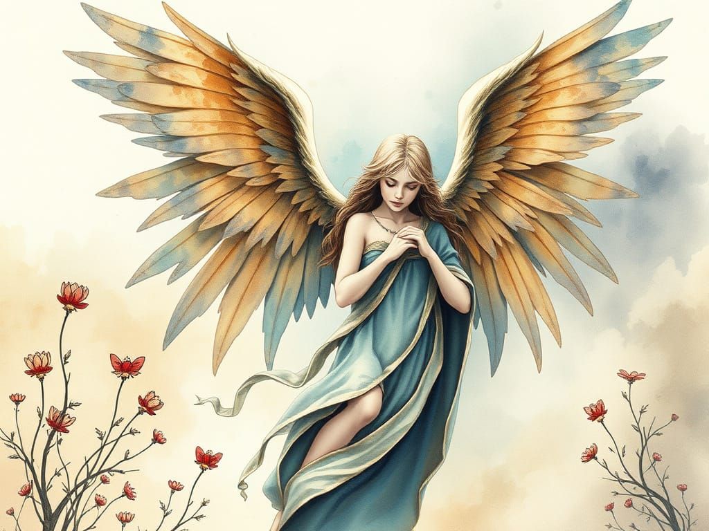 Earth Angel in Whimsical Gothic Art