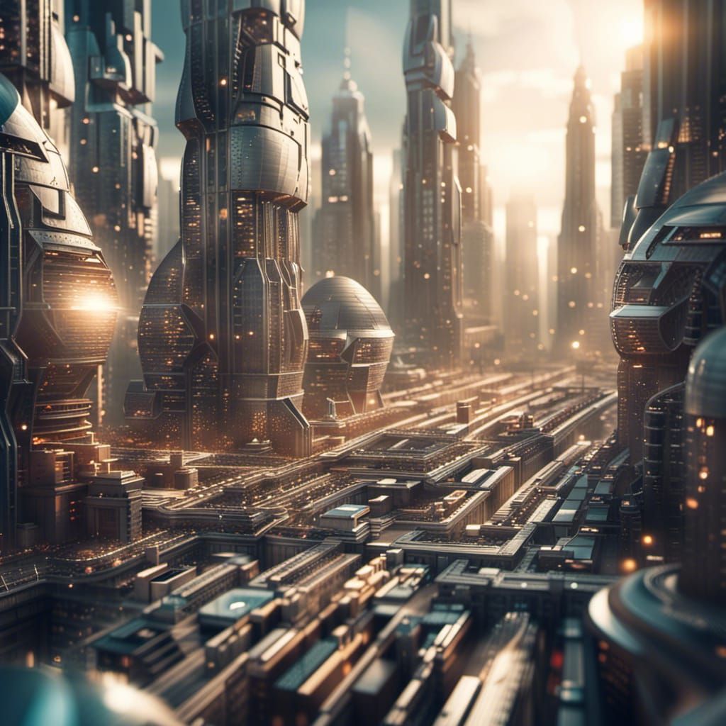 Futuristic Sci-Fi Metropolis: Professional Photography