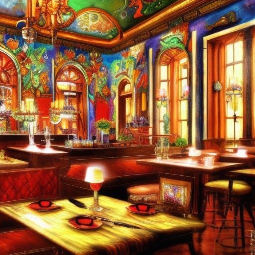 Baroque Cafe Boho Interior