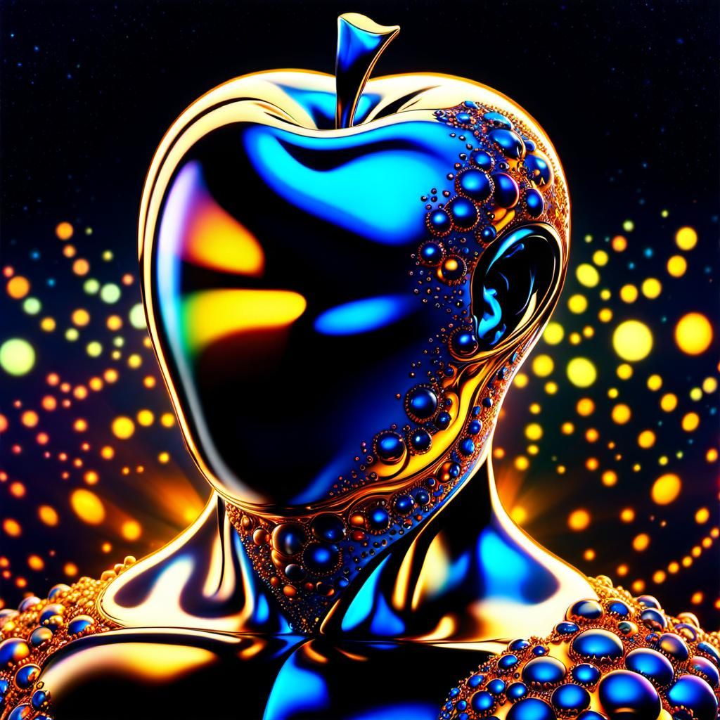 Celestial Apple Man in Fractal Style