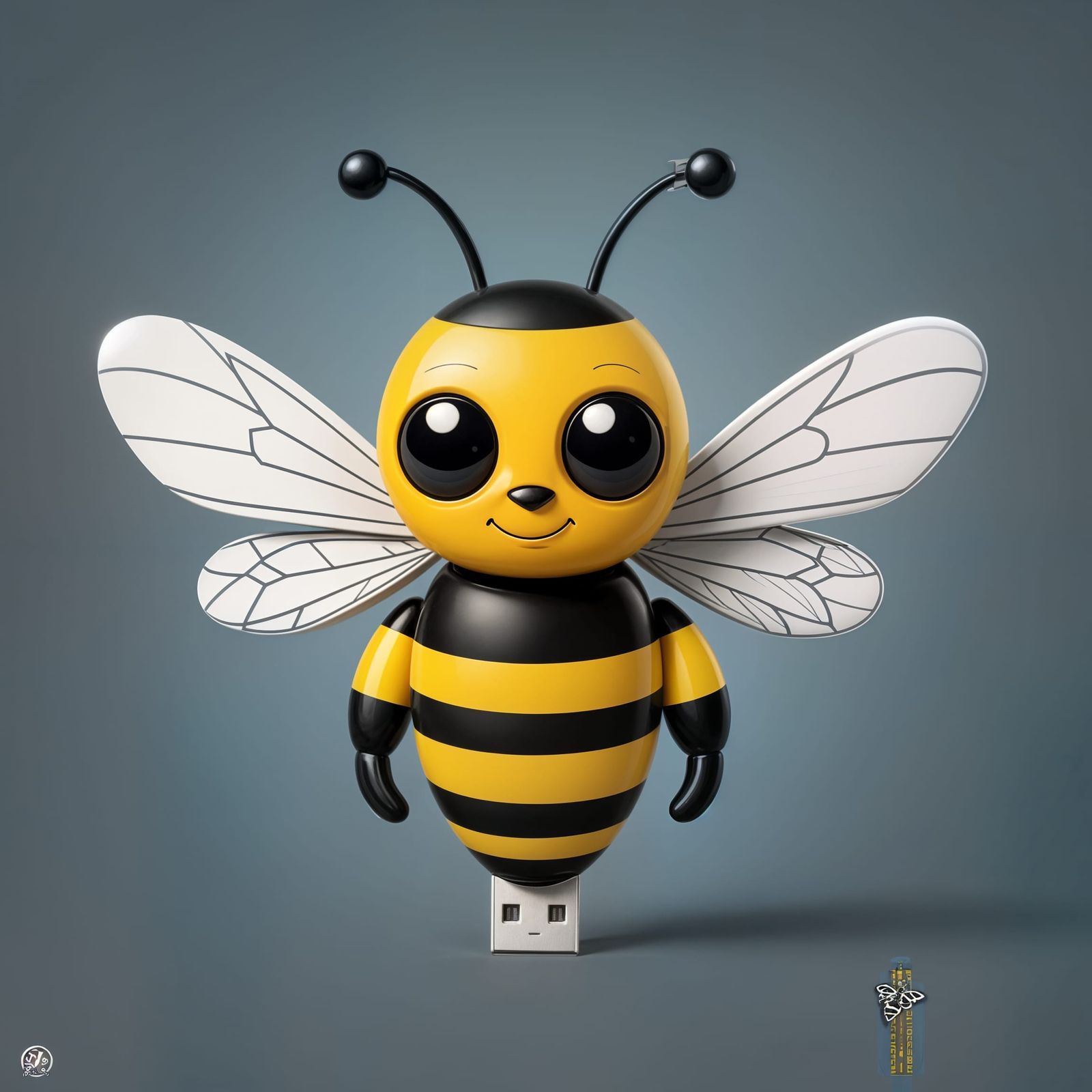 Cute Bee USB Drive in Pop Art Style