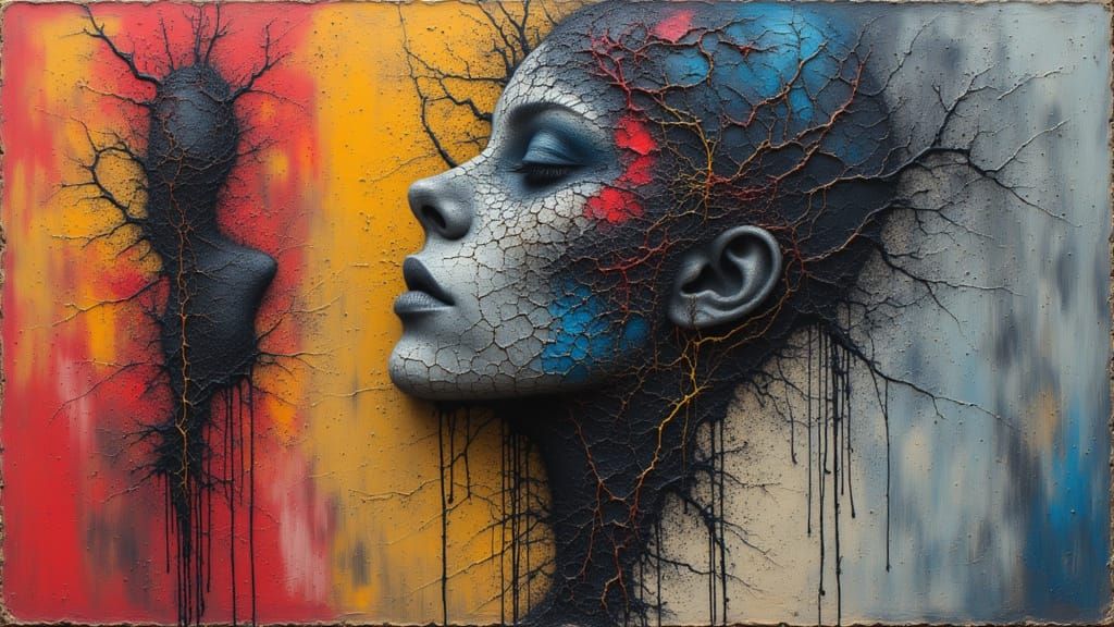 Surreal Abstract Cloth Textures in Infrared and Negative Col...