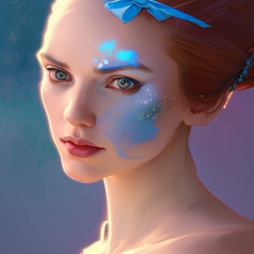 Elegant Woman Portrait in Hyperdetailed Style