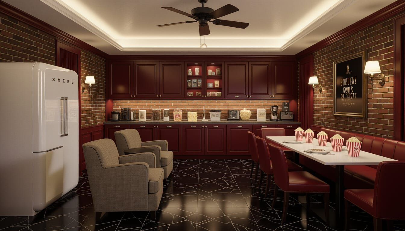 Luxurious Private Cinema Room with Victorian Touches