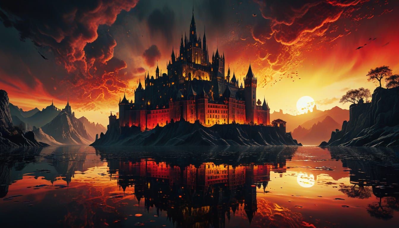 Ethereal Fantasy Metropolis Unfolds in Vibrant Hues