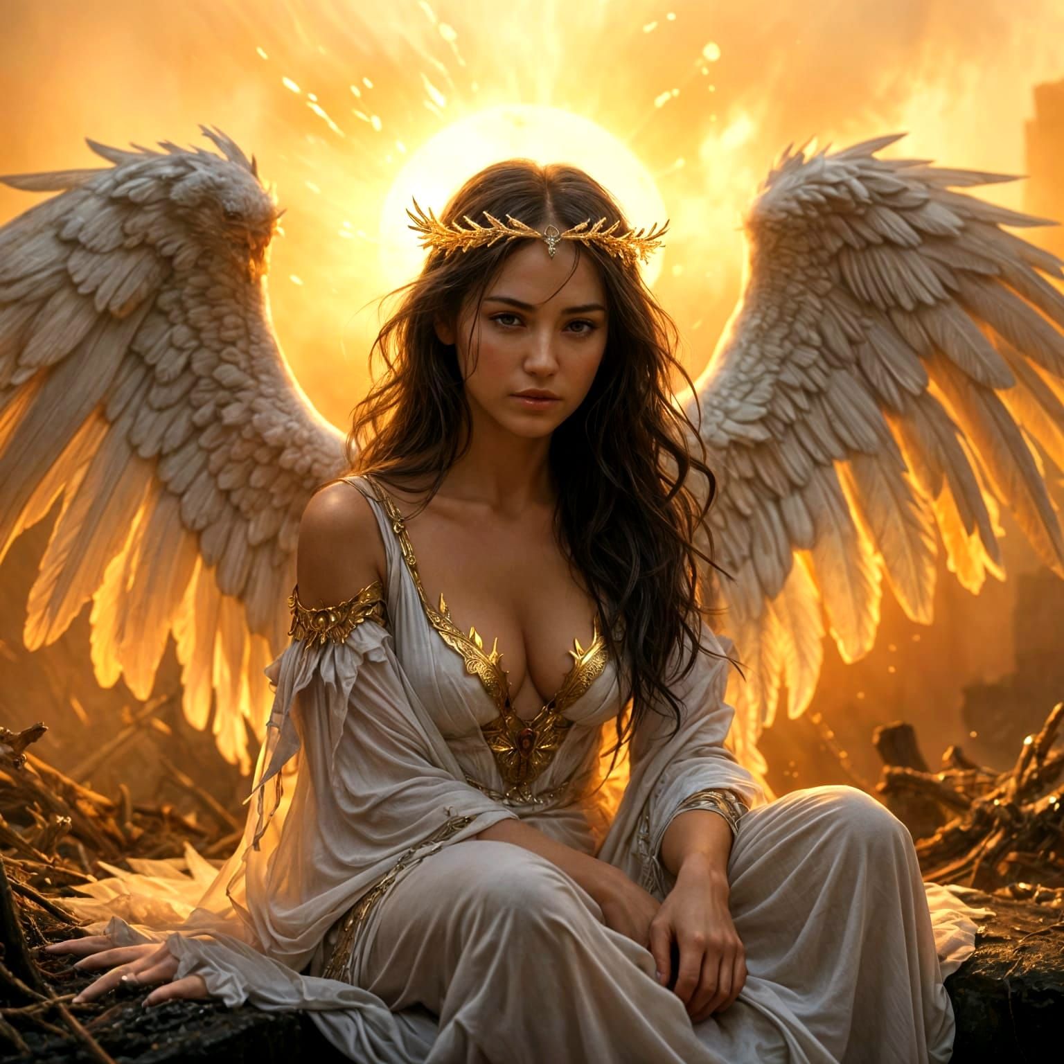 Angelic Romance in Dark Fantasy Style