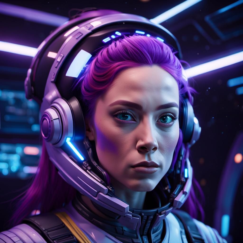 an original character inspired by a strong female space pilo...