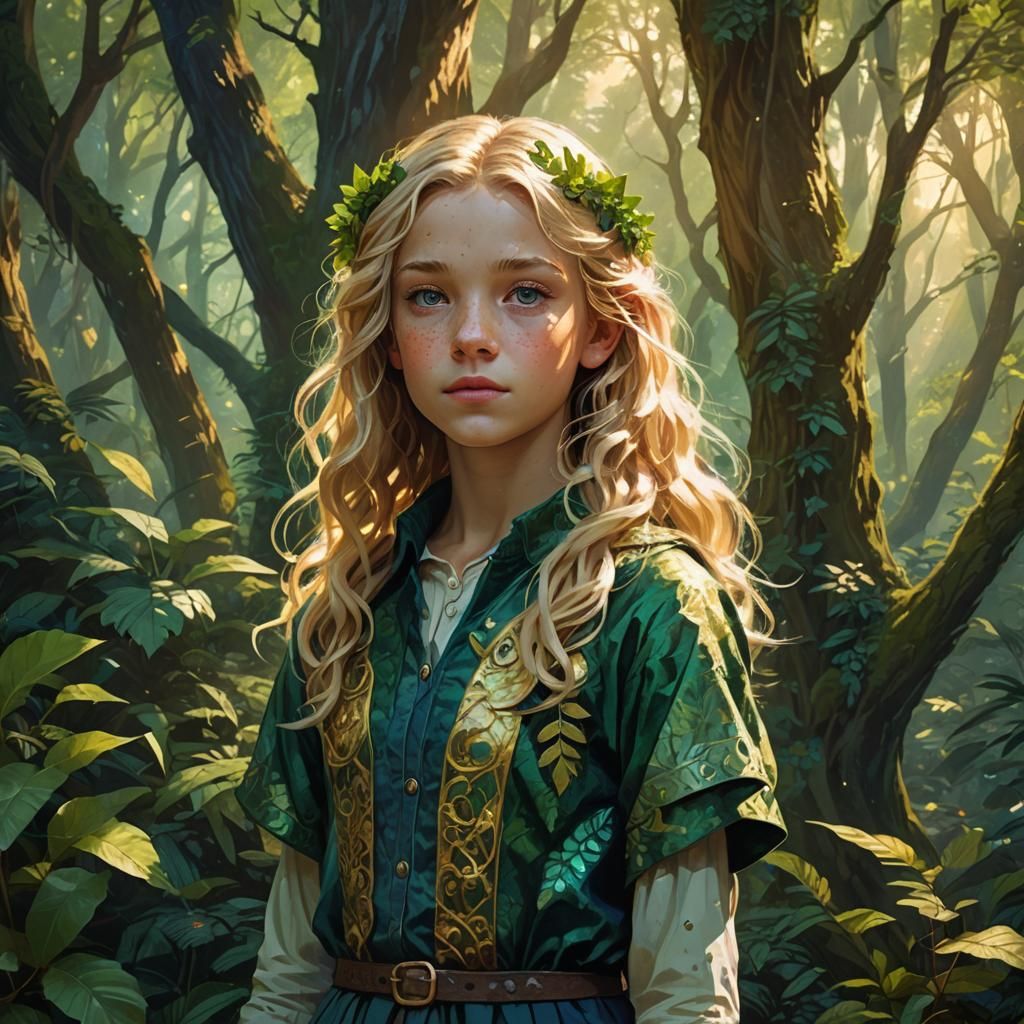 Forest Girl: Fantasy Concept Art in 8k