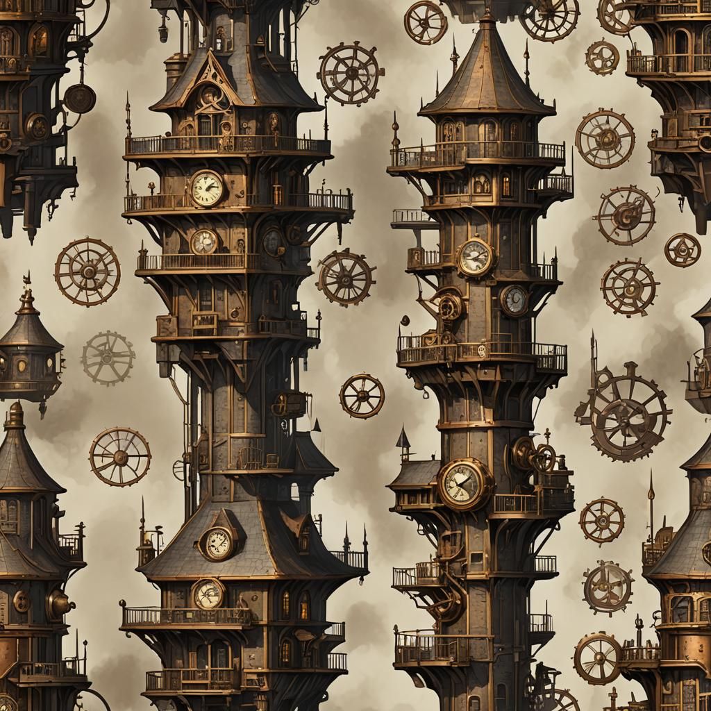 Steampunk Watch Tower in 5e Style