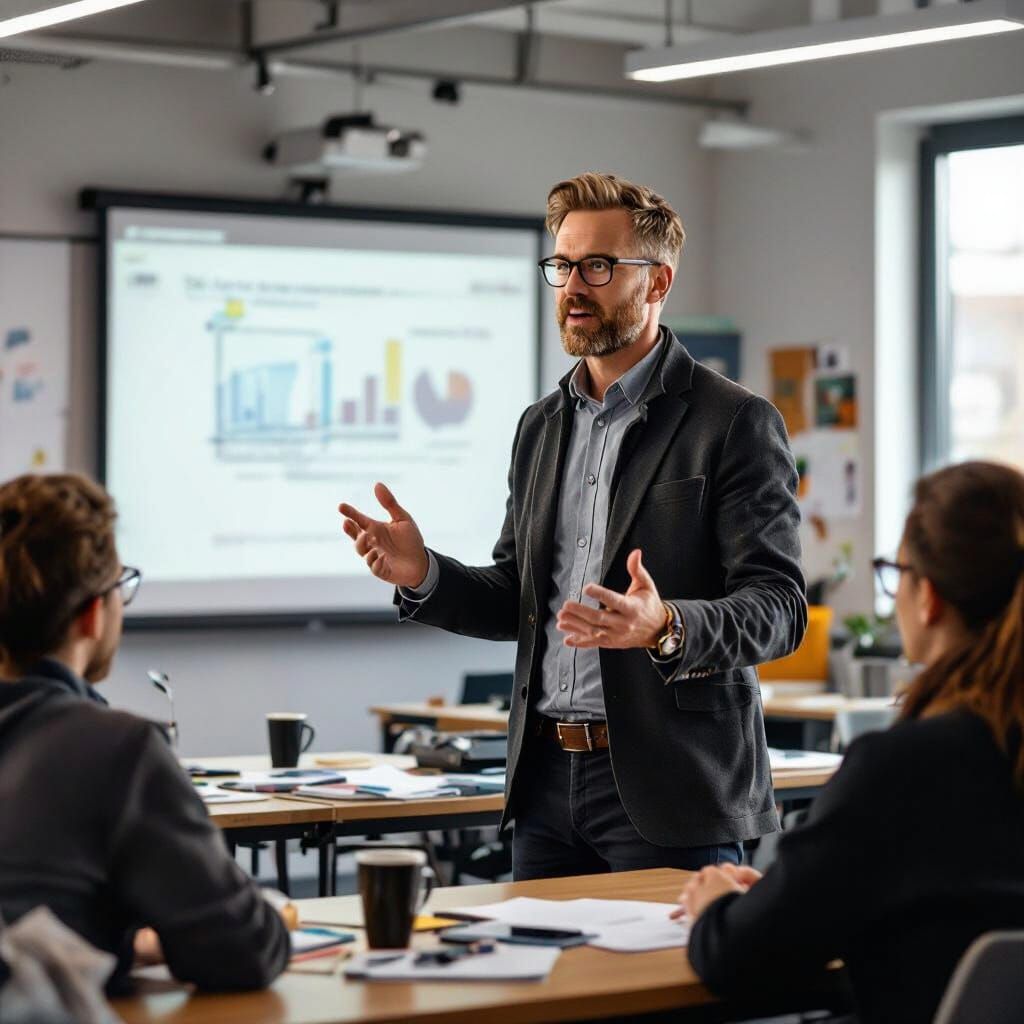 Energetic Instructor Jesper Ilsøe Teaches at Skive College