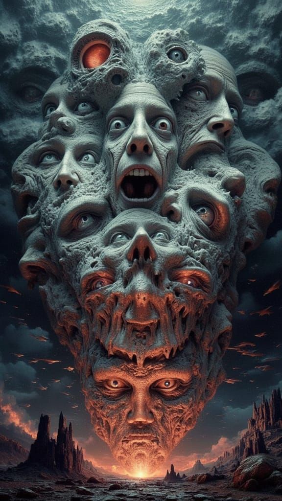 Creepy Fractal Faced Man: Analog Horror Nightmare