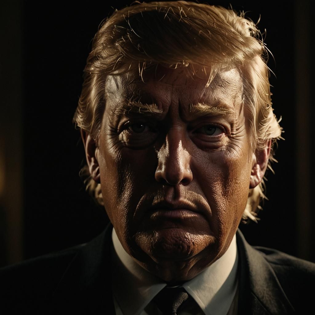 Dramatic Portrait in Shadow and Light