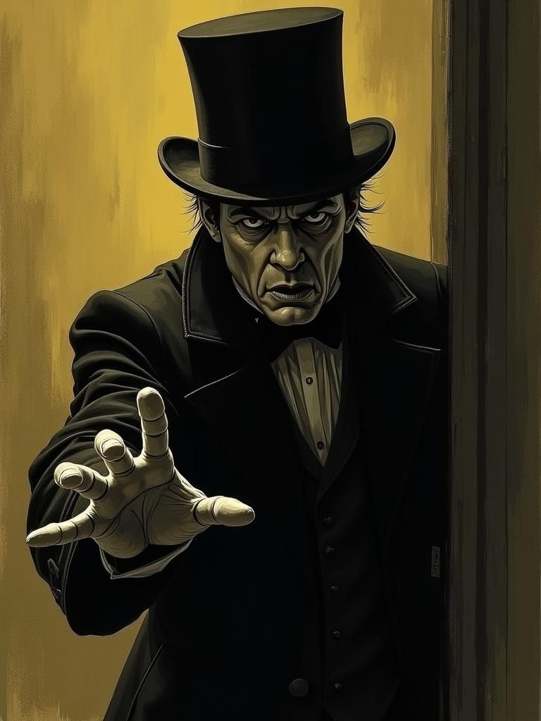 Ominous Man in Shadows with Sinister Intent