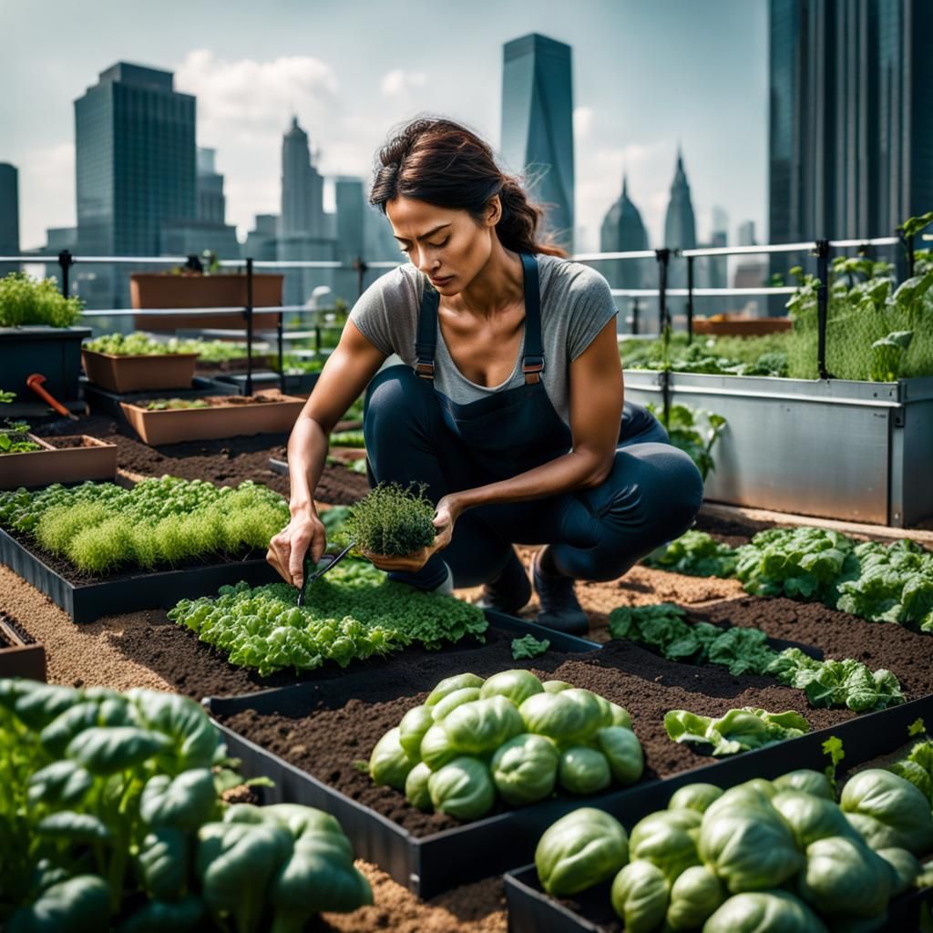 Rooftop vegetable garden 🪴