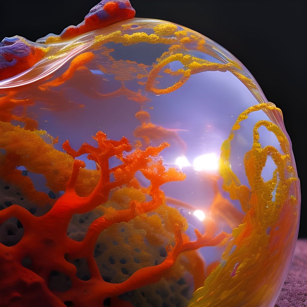 Coral Reef in Whimsical Bubble, Hyperdetailed Concept Art
