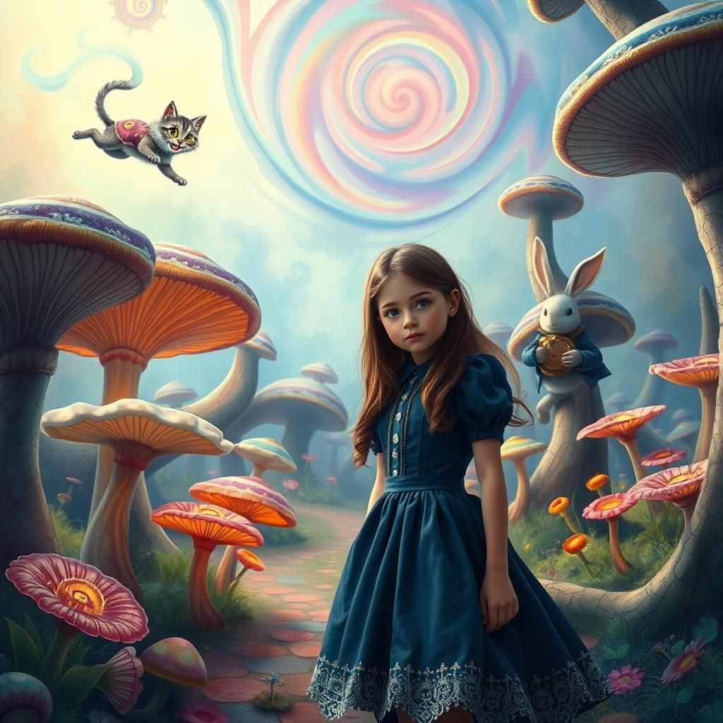 Alice in Wonderland: Whimsical Forest Scene