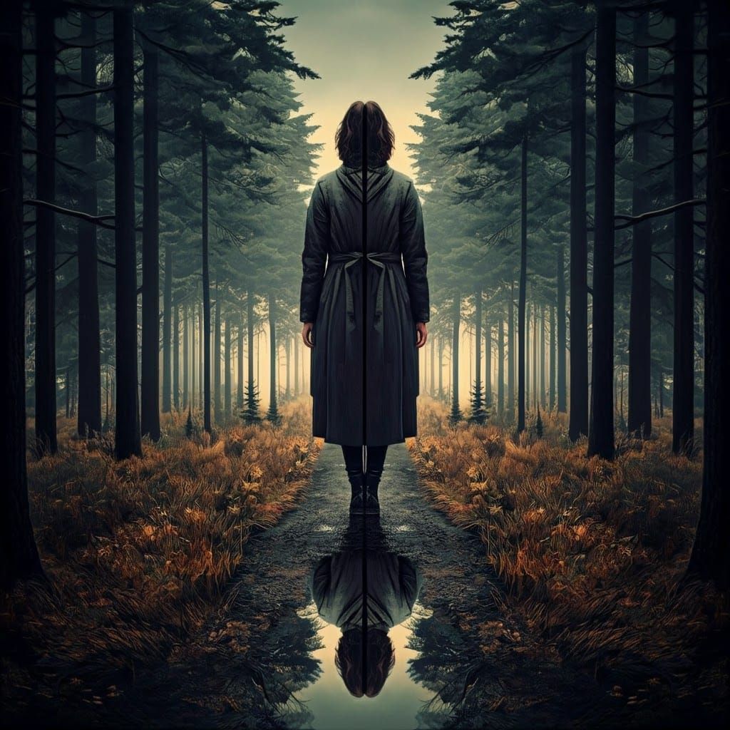 Abstract Isolation in Split-Infinity: Mesmerizing Art