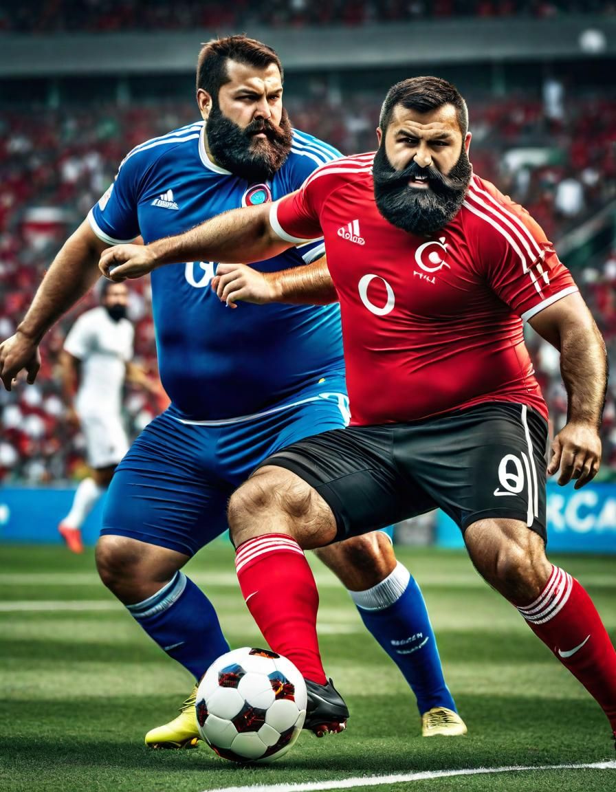 Hyperrealistic Soccer Players in Action