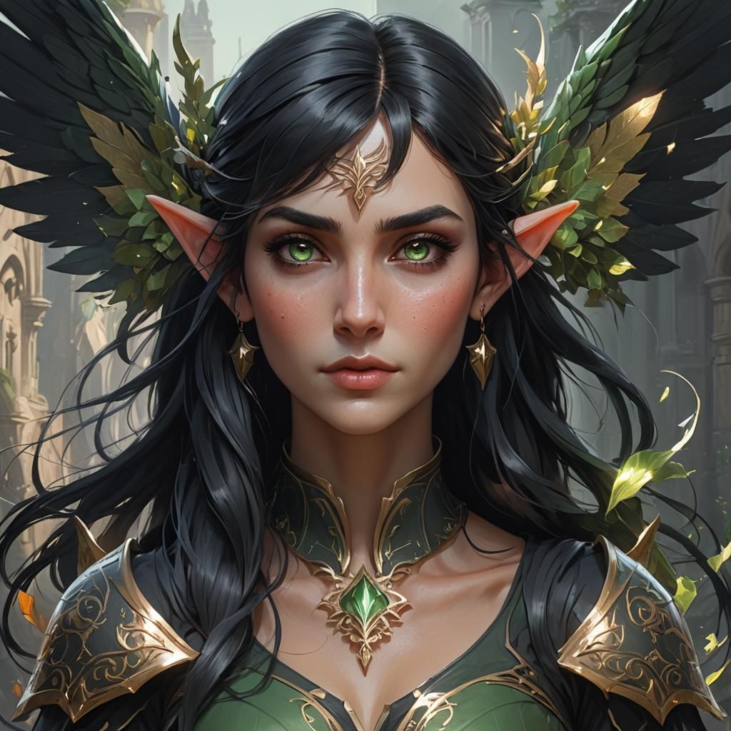 Dark Elf Portrait in Trending Art Style