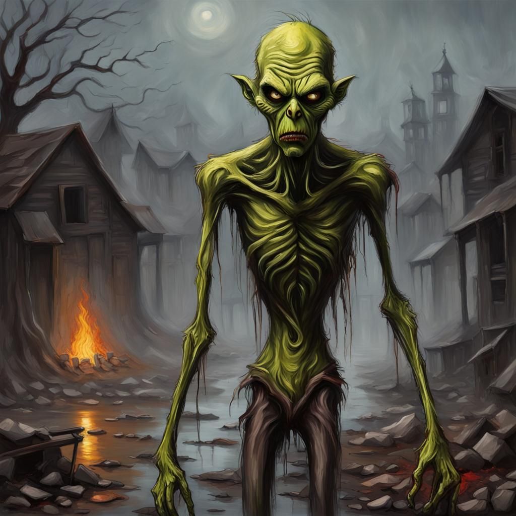 Evil Grinch Slenderman Zombie