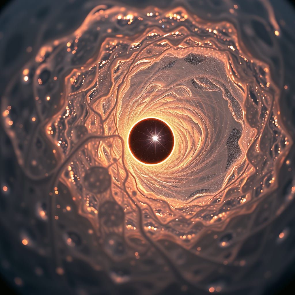 Celestial Design with Luminous Veins and Ethereal Style