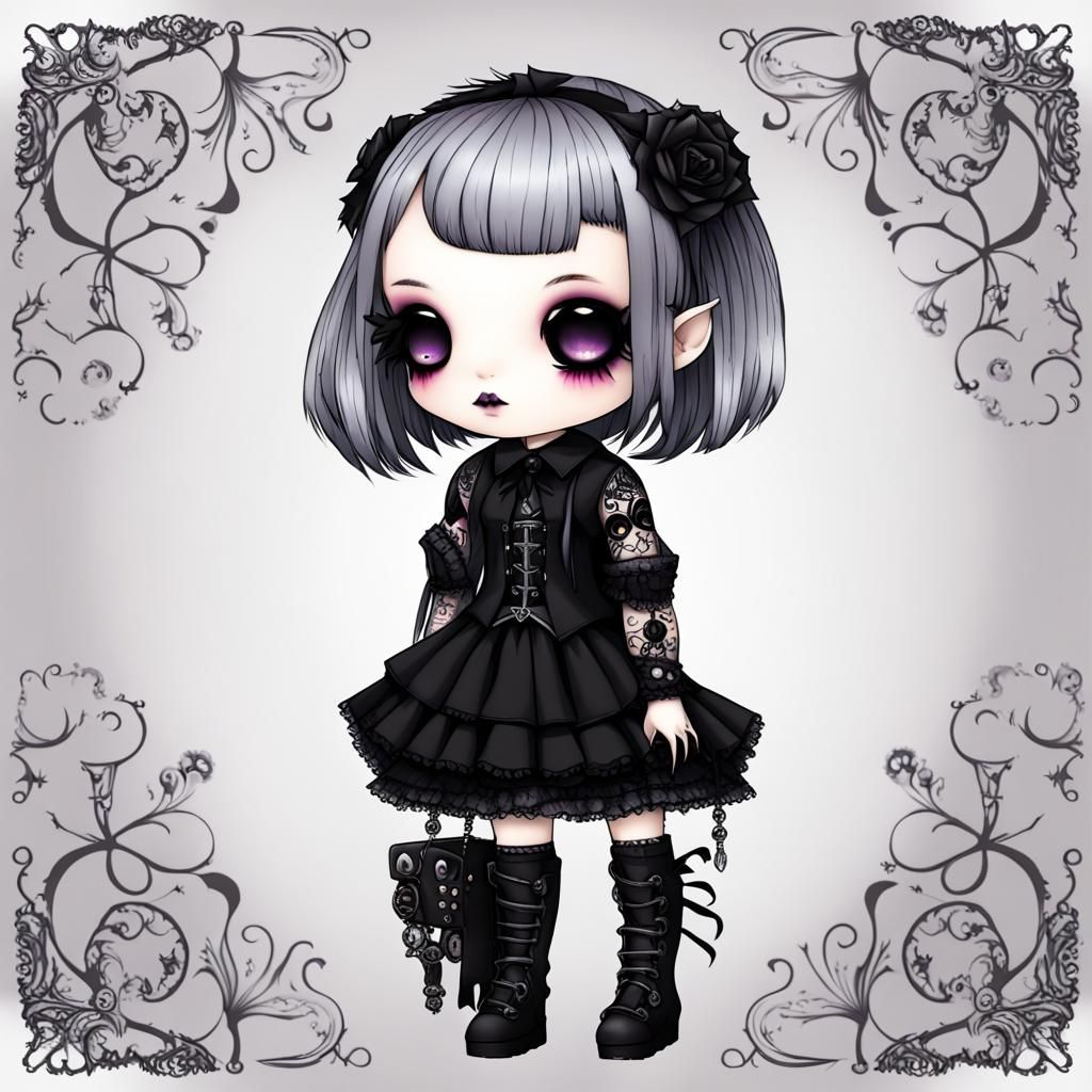 Chibi Goth Doll