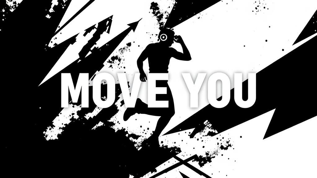 Striking Modern Art: Dancing Silhouette with Text