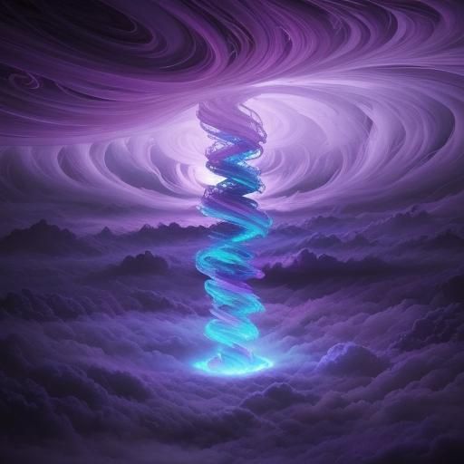 Surreal Figure in Cosmic Cloudscape