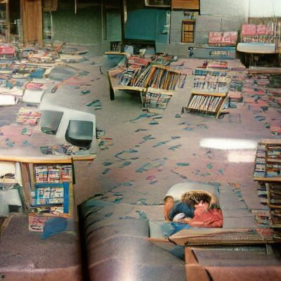 Nostalgic Elementary School Library Scene, 1989