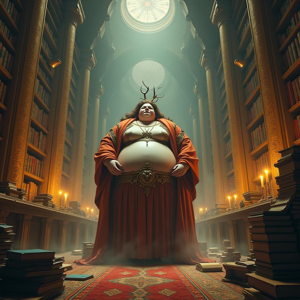 Mystical Library: A Woman's Enchanted Reading Nook