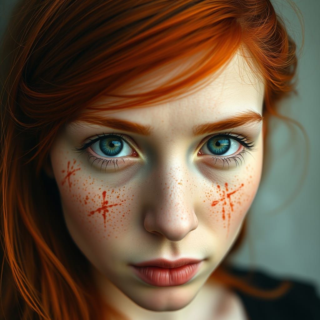 Romantic Redhead with Whimsical Heterochromia