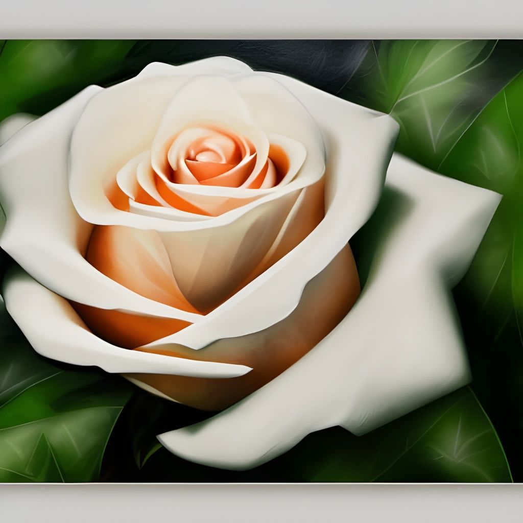 Hyperrealistic White Rose with Splash Art Background