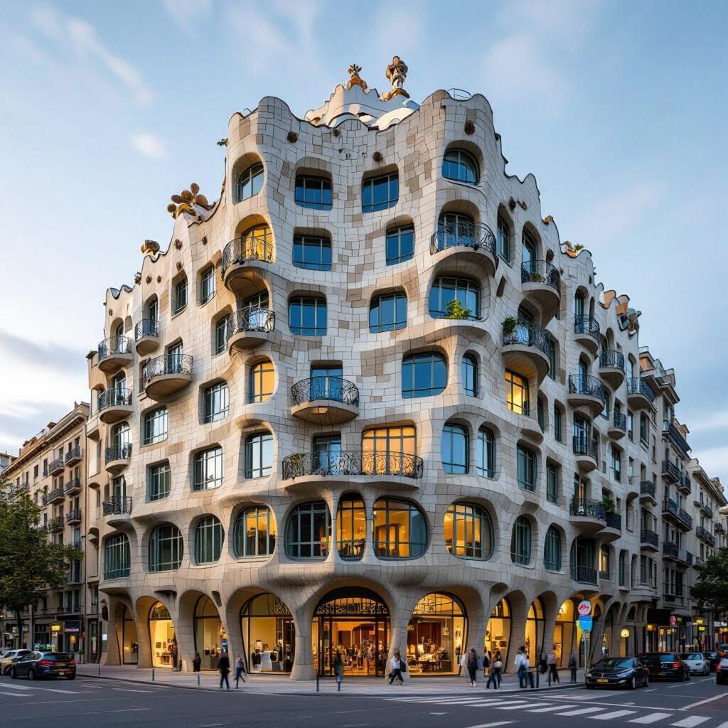 Iconic Barcelona Casa Mila Architecture