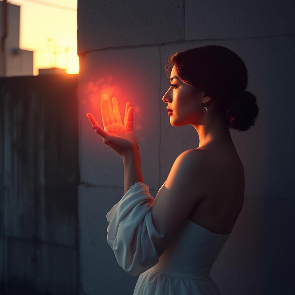 Ethereal Shadow: A Woman's Inner Strength