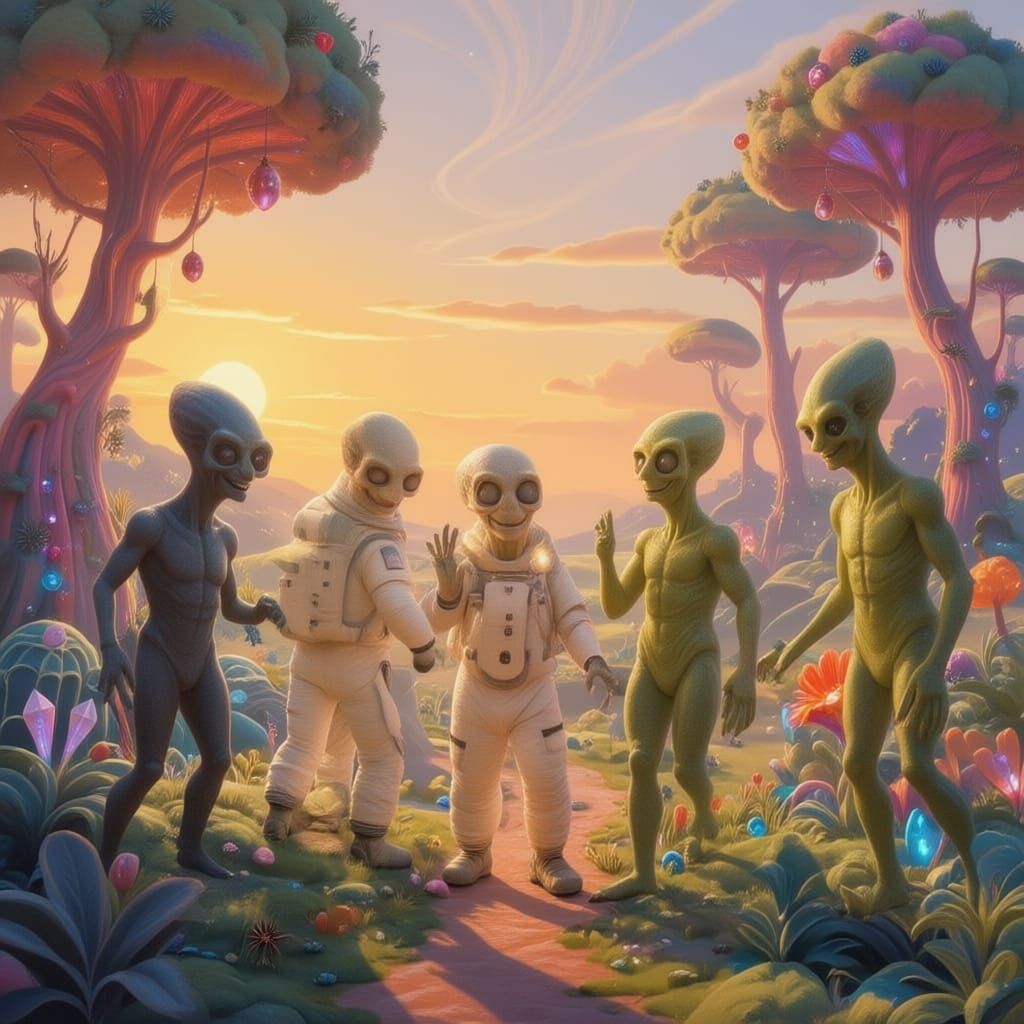 Astronauts Discover Magical Alien Planet with Lush Landscape...