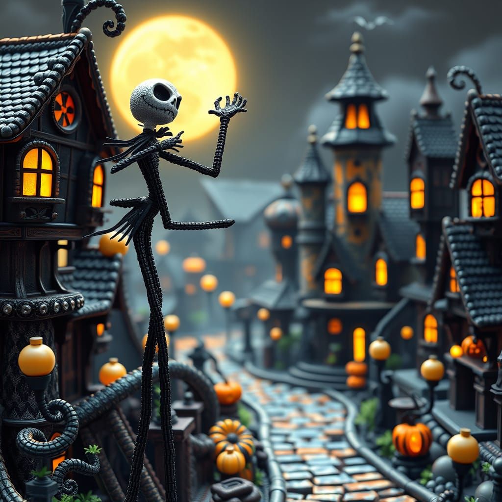 Jack Skellington's Beaded Halloween Town, Burtonesque