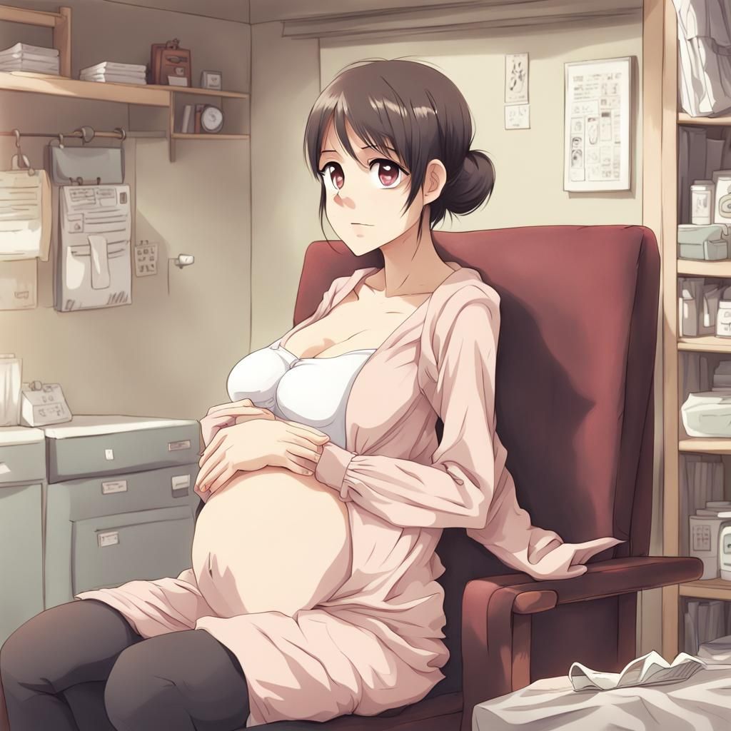 Anime Style Pregnant Girl, Manga Key Visual