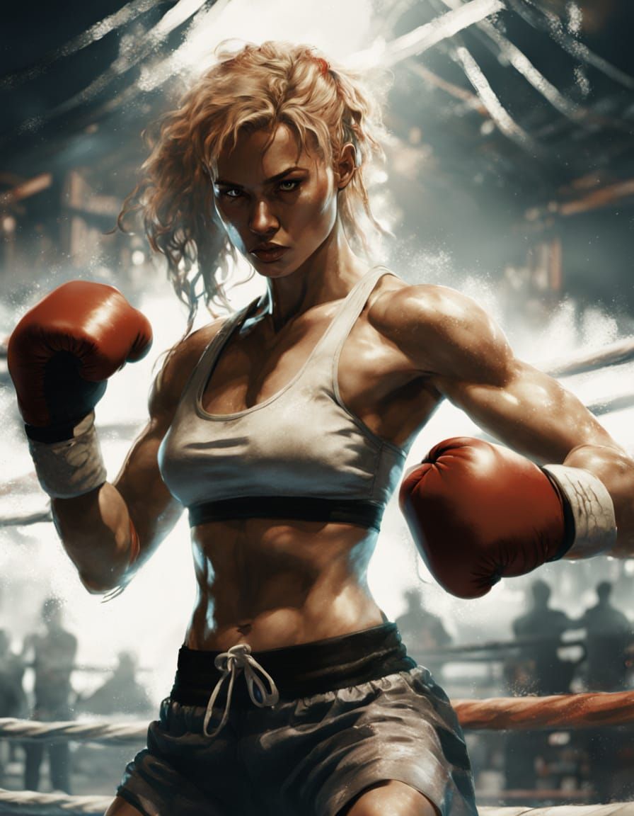 Female Boxer Fights Back in Dramatic Ring Scene