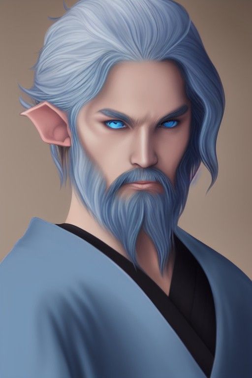 Elf Monk Practicing Kung Fu