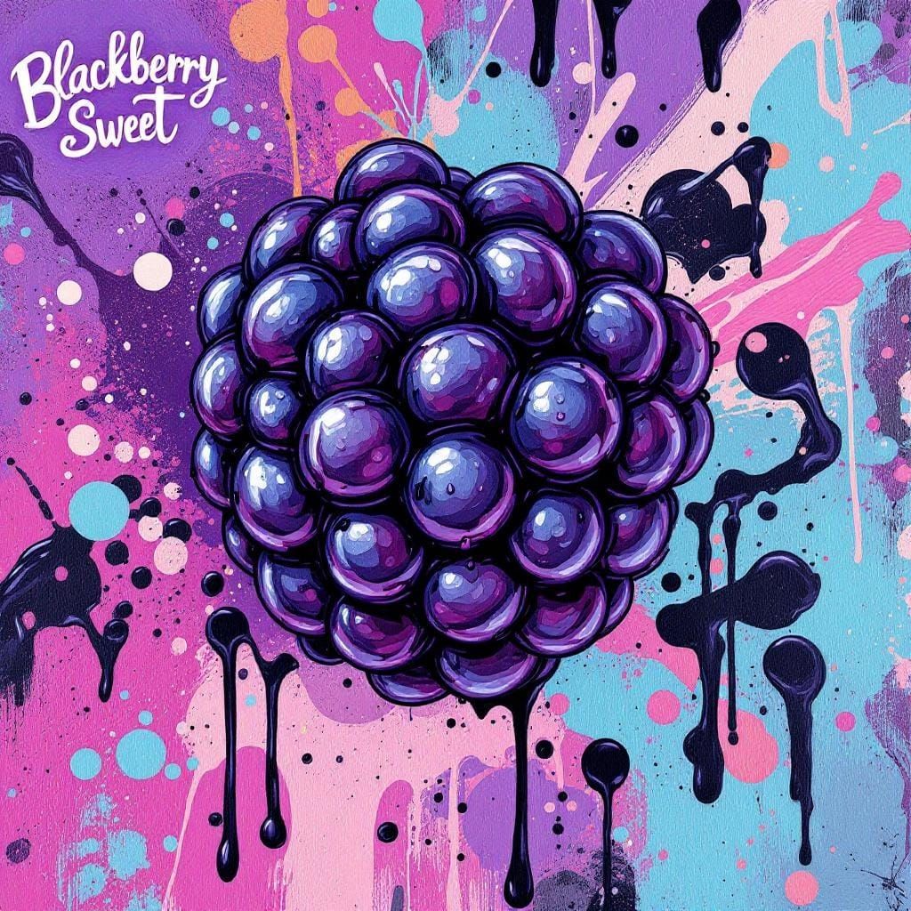 Blackberry Sweet in Comic Painted Pop Art Style