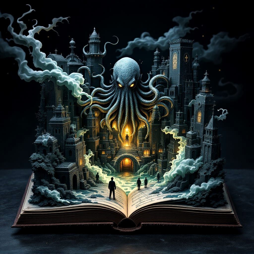 Cthulhu Emerges from R'lyeh Pop-Up Book