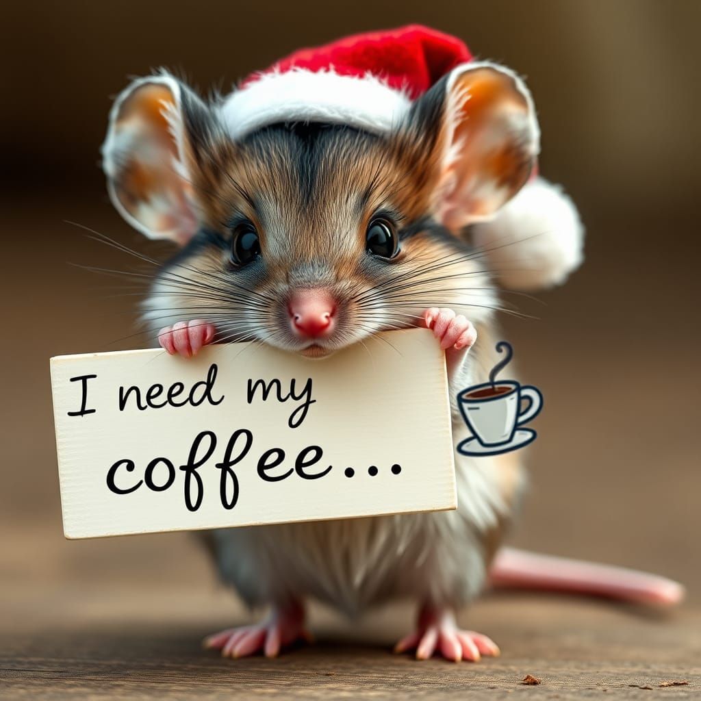 Mouse Needs Coffee: Digital Art in Fantasy Style