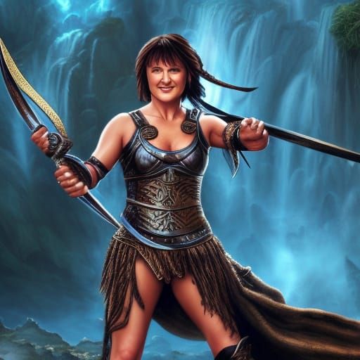 Hyperrealistic Xena Warrior Princess Art