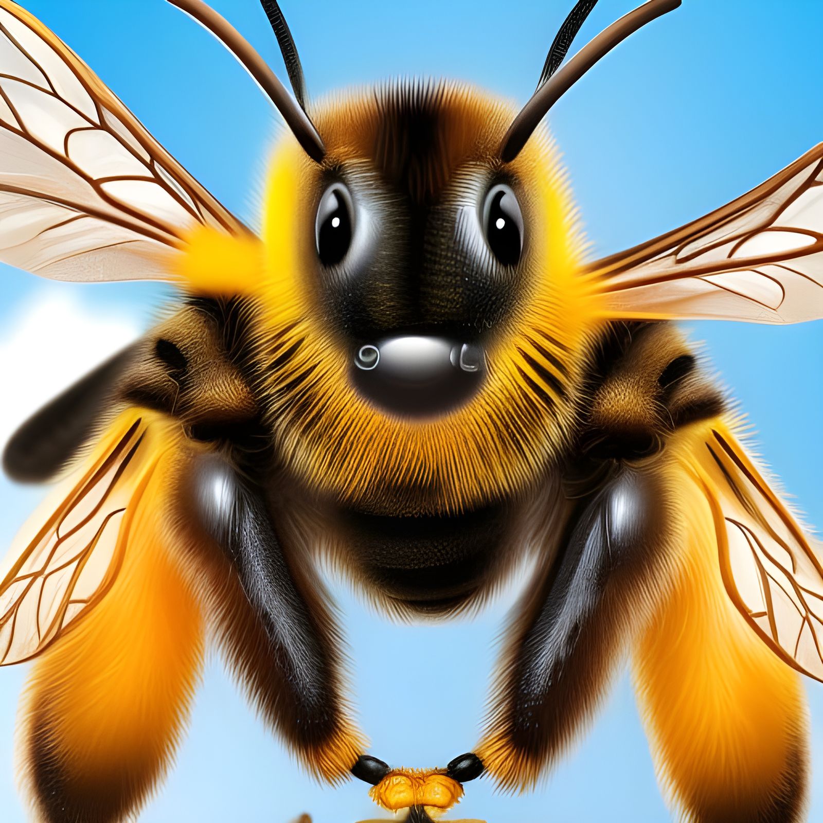 Macro Photograph of a Giant African Bee