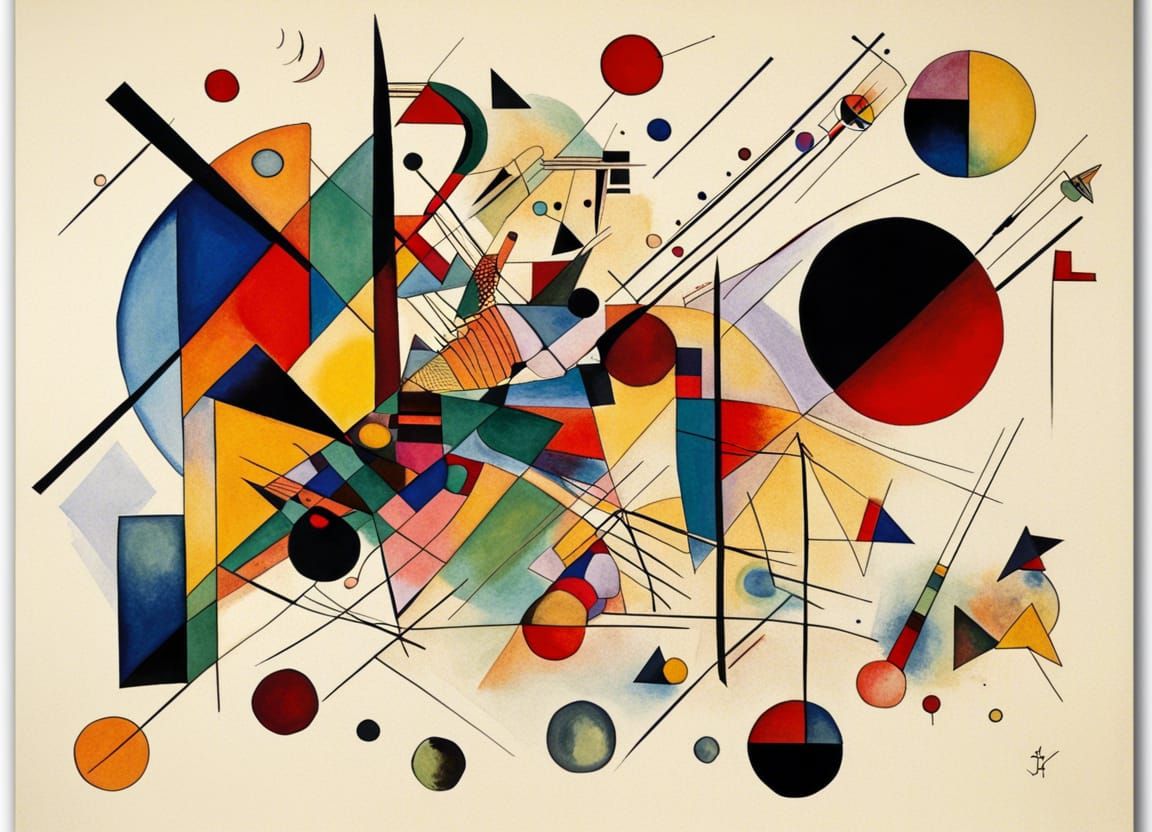 Abstract Geometric Art in Kandinsky Style