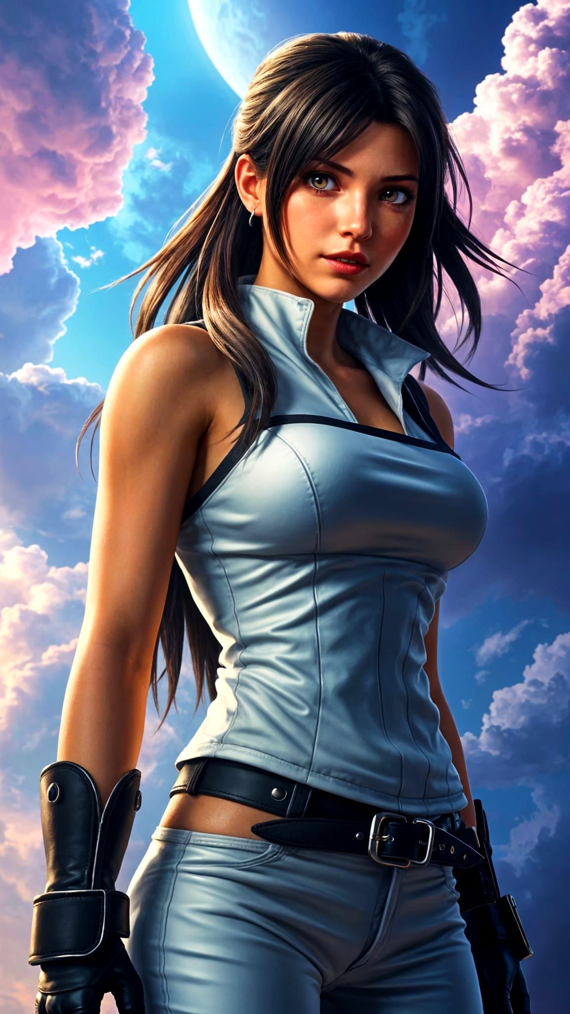 Detailed Tifa Lockhart in Hyperrealistic Style