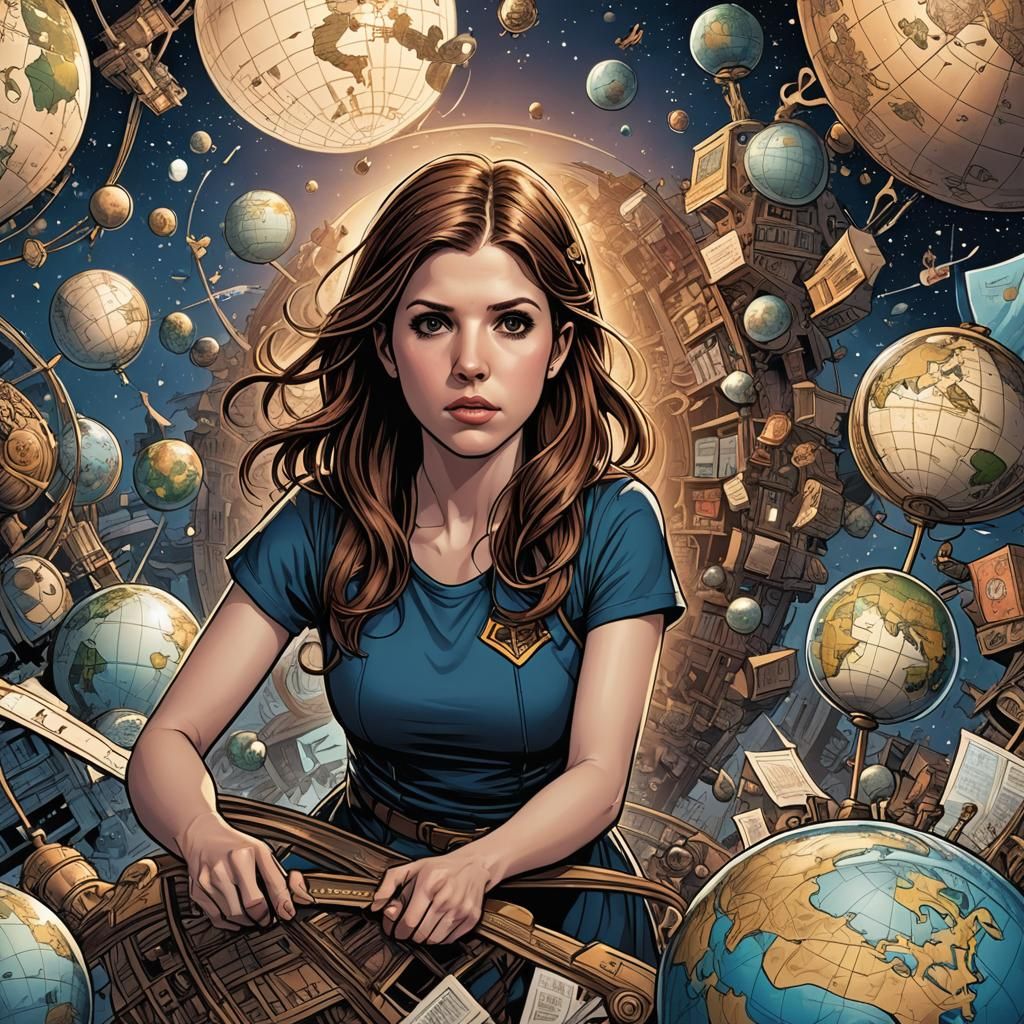 Giant Woman Dominates World in Comic Book Art