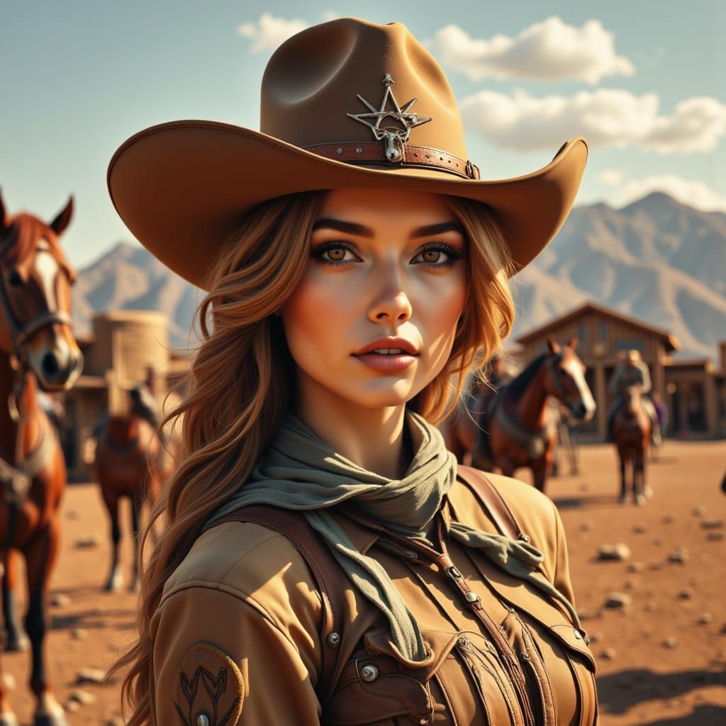 Western woman portrait